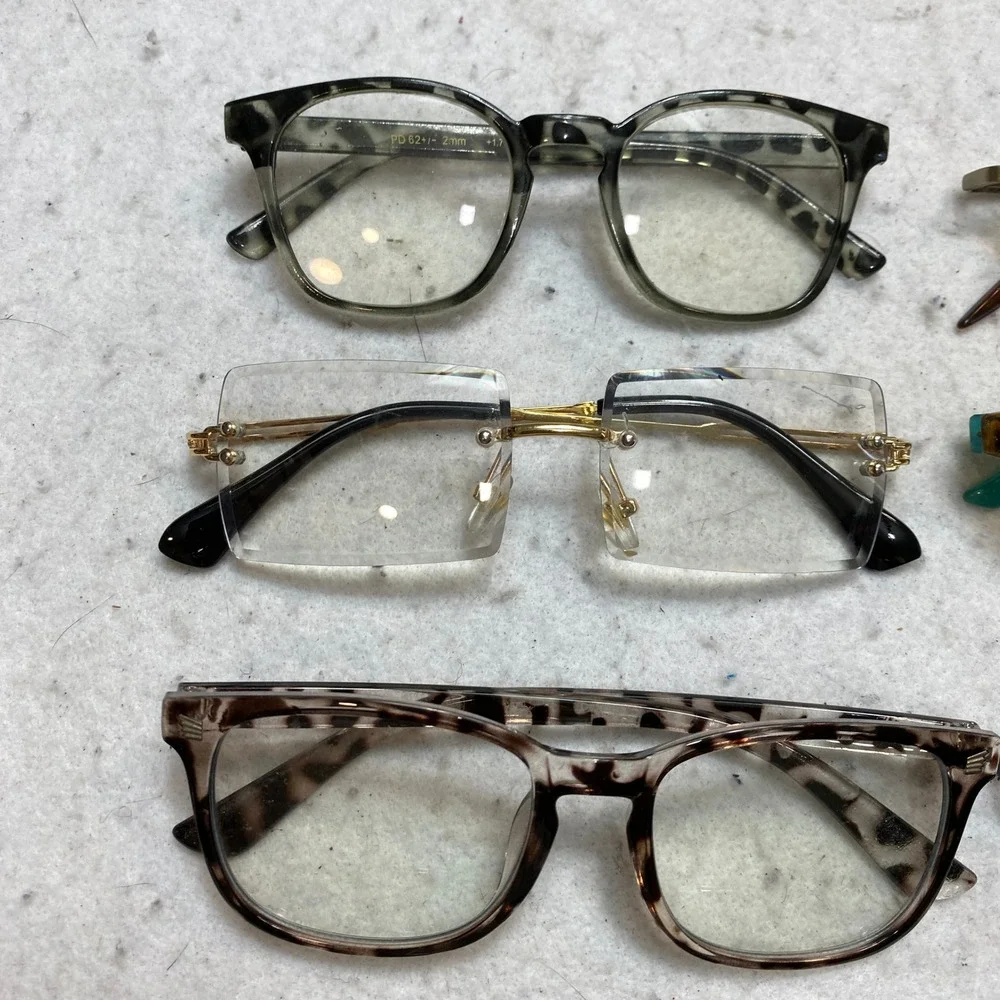 Lot 12 Pairs Unbranded Eyeglasses Frames Mixed Styles Multicolor Bulk Bundle